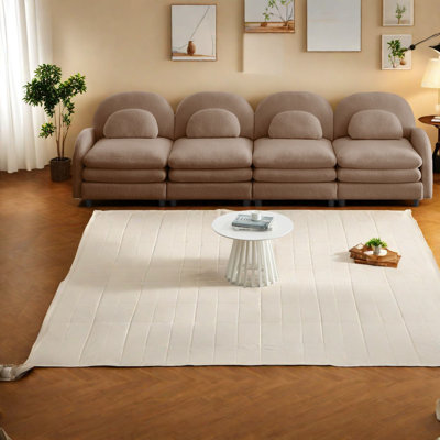 Canapés Cloud Comfort Teddy 4 places, salon modulaire incurvé moderne