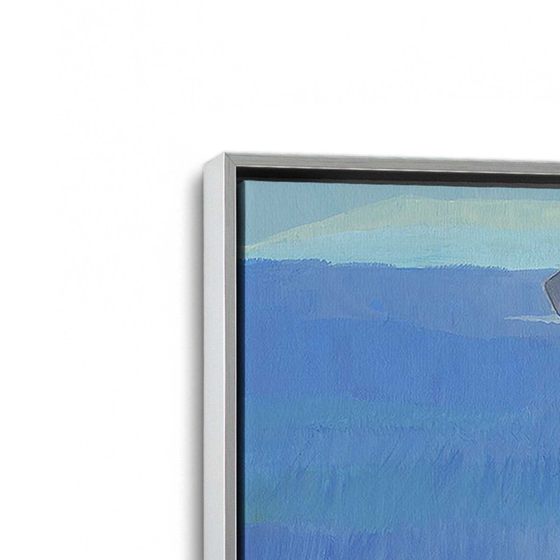 Impression sur toile Irish Coastal Whimsy, Cadre flottant en chrome poli, H 10 po x l 14 po x P 1,75 po