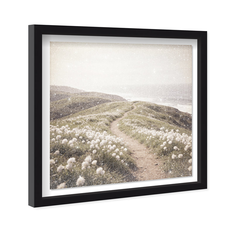 Blooming Path Print by Oliver Gal, 17.5" H x 17.5" W, Black Shadowbox