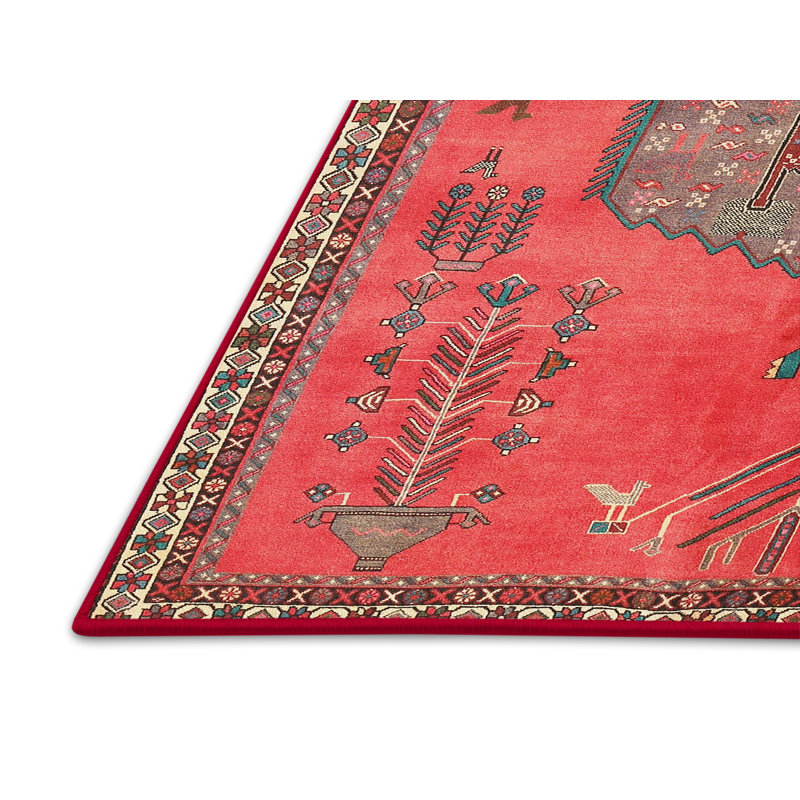Tapis rose traditionnel Ilsebeau, Rectangle 8 pi x 10 pi