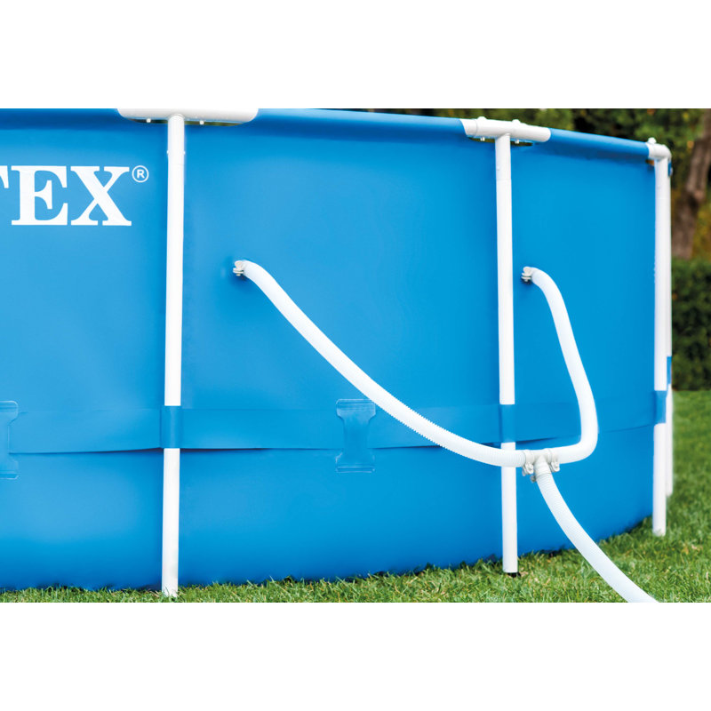 Intex 12Ft X 30In Metal Frame Set Above Ground Swimming Pool With Filter