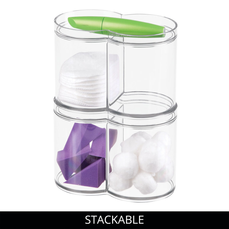 iDesign Stackable Dual Canister for Bathroom Vanity or Countertop  in Primary or Guest Bathrooms