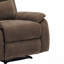 Fauteuil inclinable en tissu de luxe brun Ronald - structure en acier de bois franc, ressorts revêtus de mousse, coussins à plateau-coussin