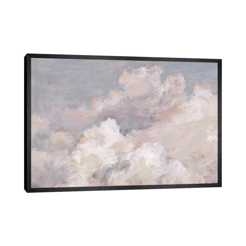 Daydream Neutral I by Lisa Audit - Painting on Canvas, Black Framed, 101.6cm H x 152.4cm W x 3.81cm D