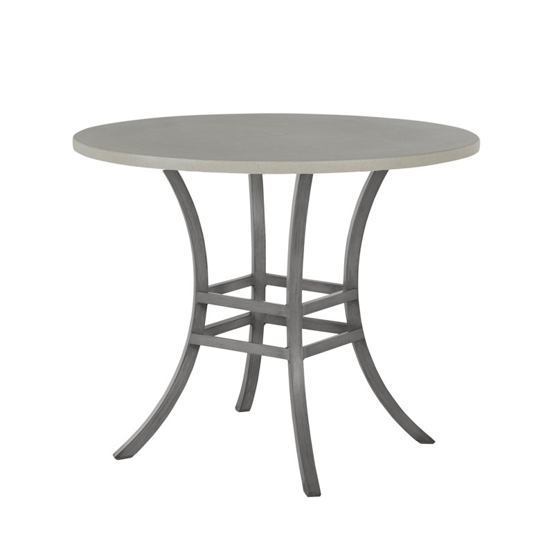 Superstone 36 "Rnd. Tng. Tbl. W / TravertIne / huître, Huître