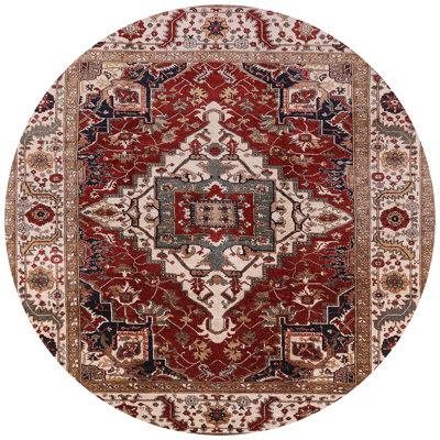 Tapis oriental brun / rouge