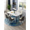 Vision Polyurethane Upholstered Dining Chair with Black Metal Legs