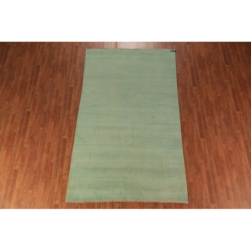 Tapis oriental vert clair clair Gabbeh 6 x 9