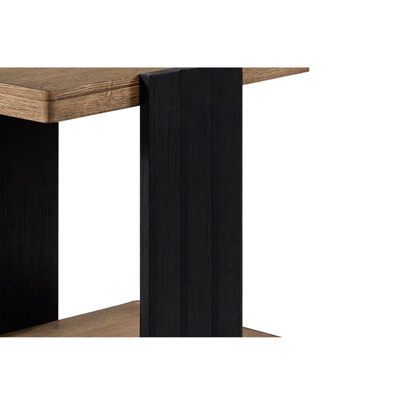 Stylish Channel Chairside Table, Veneers, Modern Design With Storage Shelf, 24 In. Width X 18 Depth 22 Height Contemporary Side Table Feature, Solid Wood + ,