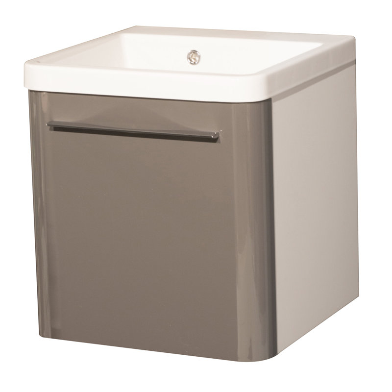 Daminik 505mm Single Bathroom Vanity with Integrated Ceramic Basin, Black