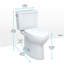 Toilette allongée deux pièces à hauteur universelle 1,28 GPF TOTO® Drake® avec siège CEFIONTECT® et SoftClose®, prêt pour WASHLET® +, coton blanc-88575870