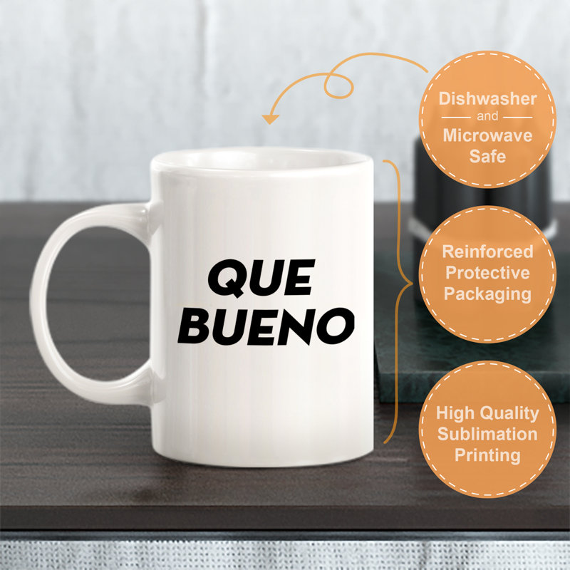 Grande tasse à café Que Bueno, Ensemble de verres à lait