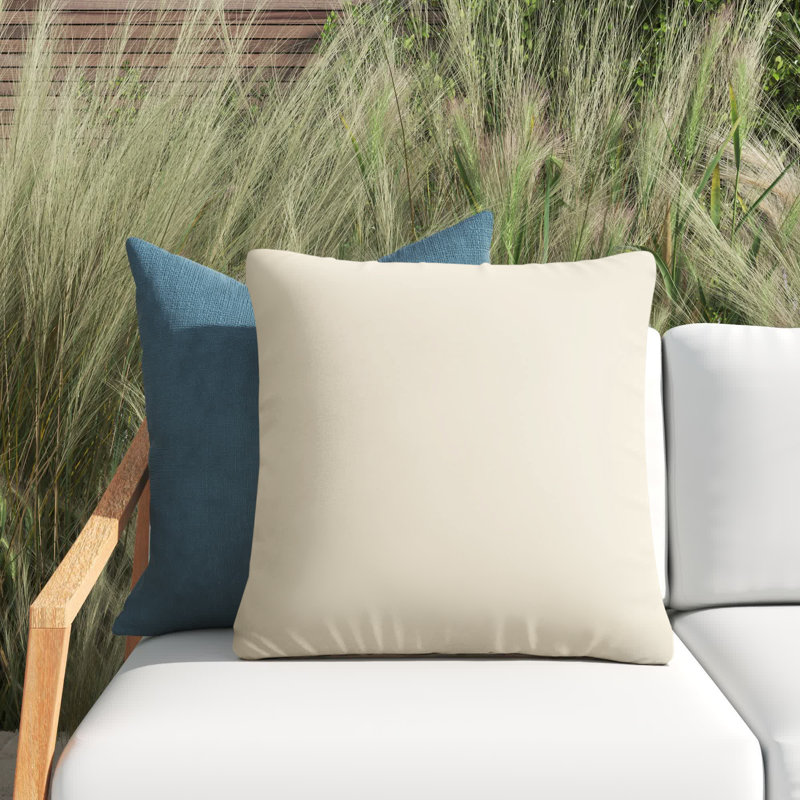 Borgey Outdoor Reversible Throw Pillow, Fresco Tan, 22" H x 22" W x 6" D