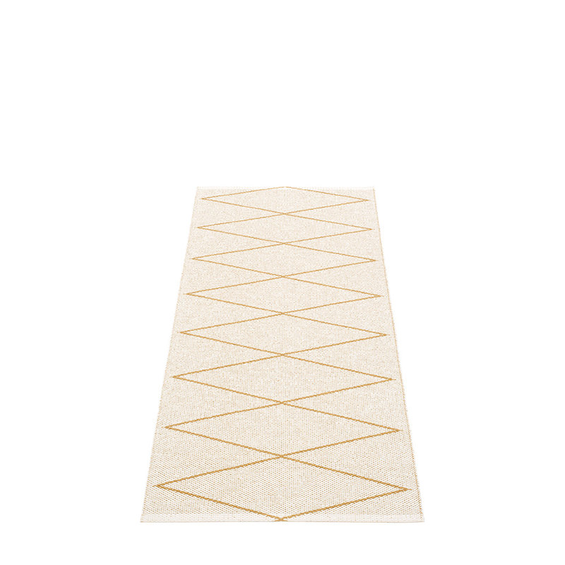 Max Geometric Area Rug in Ochre/White, Runner 2'3" x 5'3"