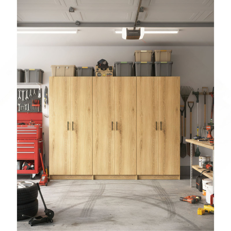 Modex Multi-Purpose Utility Storage Cabinet (3-Piece Set), Oak