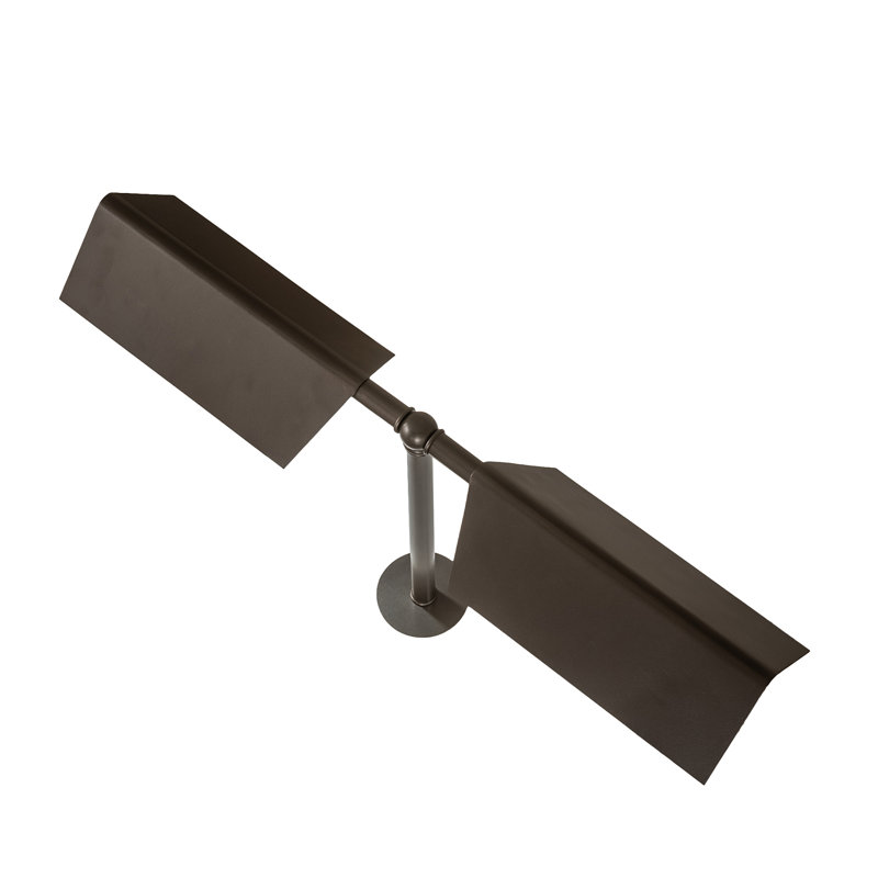 25" Wide Exeter 2 Light Banker's Lamp