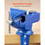Bench Vise, 3 Inch, Portable Workbench Vice with 360° Swivel Base, Quick Release Rotating Bench Clamp, Raised Base, Cast Iron Construction, for Woodworking, Metalworking, Drilling, and Cutting