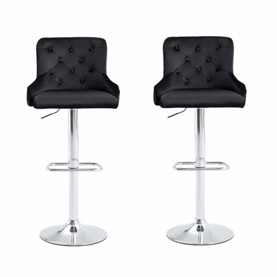 Swivel Upholstered Adjustable Height Counter Stool with Metal Frame