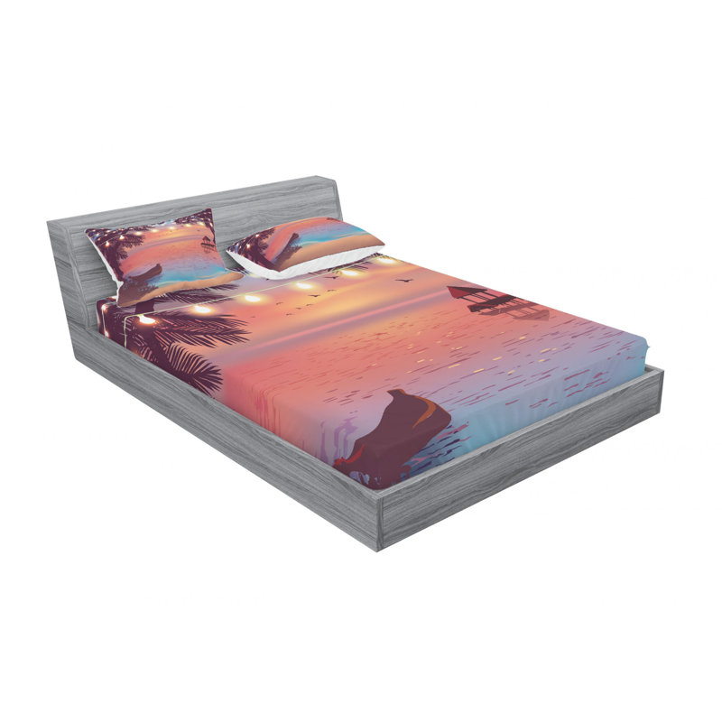 Microfiber Sheet Set, Queen Sheet Set with Fitted Sheet