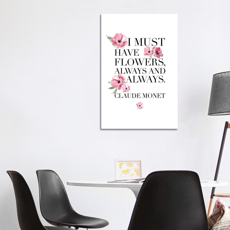 I Must Have Flowers by Mercedes Lopez Charro - Print on Canvas, 101.6 cm H x 66.04 cm W x 1.91 cm D, Wrapped Canvas