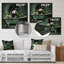 «Green Tranquil Panda Bath II», art mural en métal animal corbeau-260258208