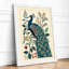 Peacock in Bloom Boho - Framed Print-36648702-36648703