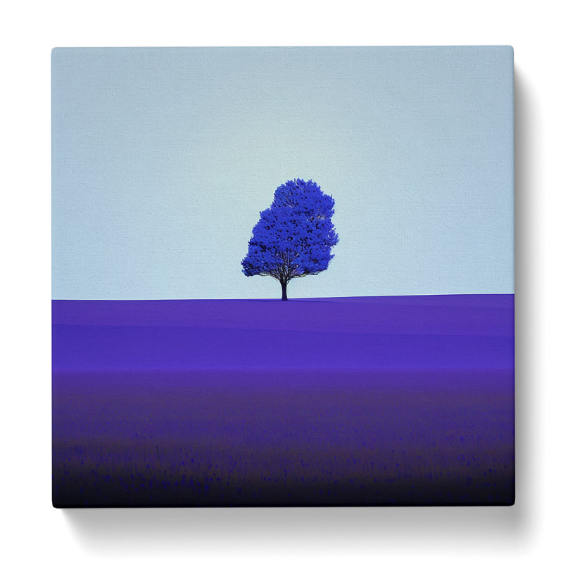 Bluebell Field Minimalism - Wrapped Canvas, 35cm H x 35cm W x 3cm D