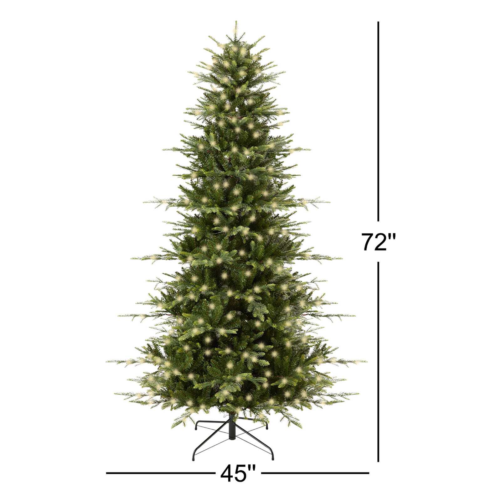 Pre-Lit Fir Christmas Tree, 6'