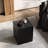 Black Wood-Like End Table, 14.02" Square Surface, For Lamps And Drinks, Indoor Outdoor Usage 18" Tall, Books, Mixable With Different Heights-1807092378-1807092375