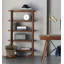 Bibliothèque scandinave simple en bois massif du sol au plafond-1210255806