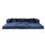 Lit de sol modulaire convertible 3 places bleu foncé sans ossature, en chenille, sans assemblage, idéal pour la poterie, les séances de visionnage de séries télé et bien plus encore.