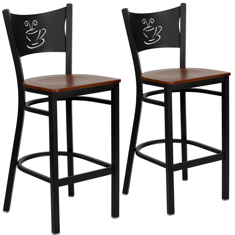 Tabouret de bar Fairmont, Cerise, Naturel, 2