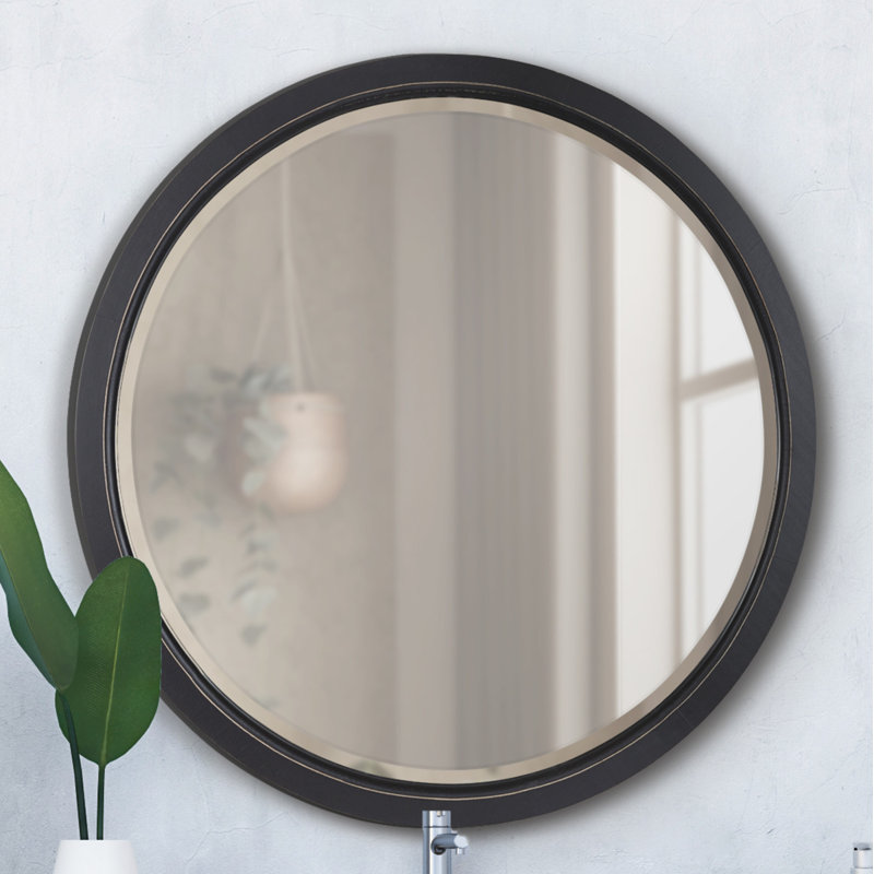 Hogan Flat Mirror, Black, 24" x 24"