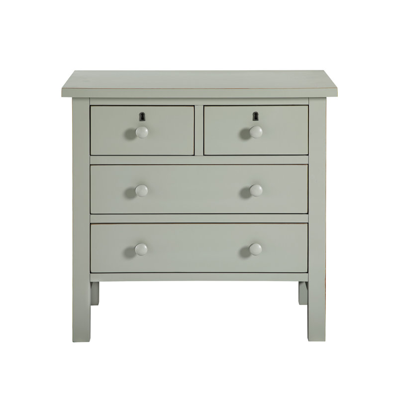Table de chevet avec 4 tiroirs de rangement Georgina - Gris antique (table de chevet seulement), Gris antique