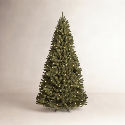 Cashmere Flocked Pre-Lit Spruce Christmas Tree