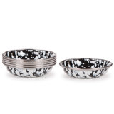 Black Swirl Enamelware Condiment Bowls