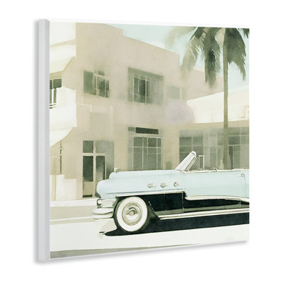Art mural Miami Car & Palm Tree par Noah Bay