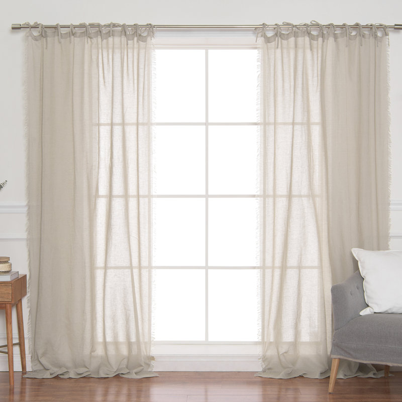 Millwright Sheer Curtain, Natural, 52" W x 96" L