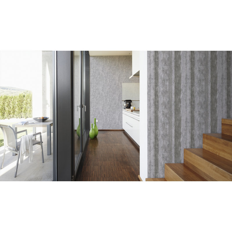 Schöner Wohnen 6 10m L x 53cm W Wallpaper, Yellowish green/Telegrey/White