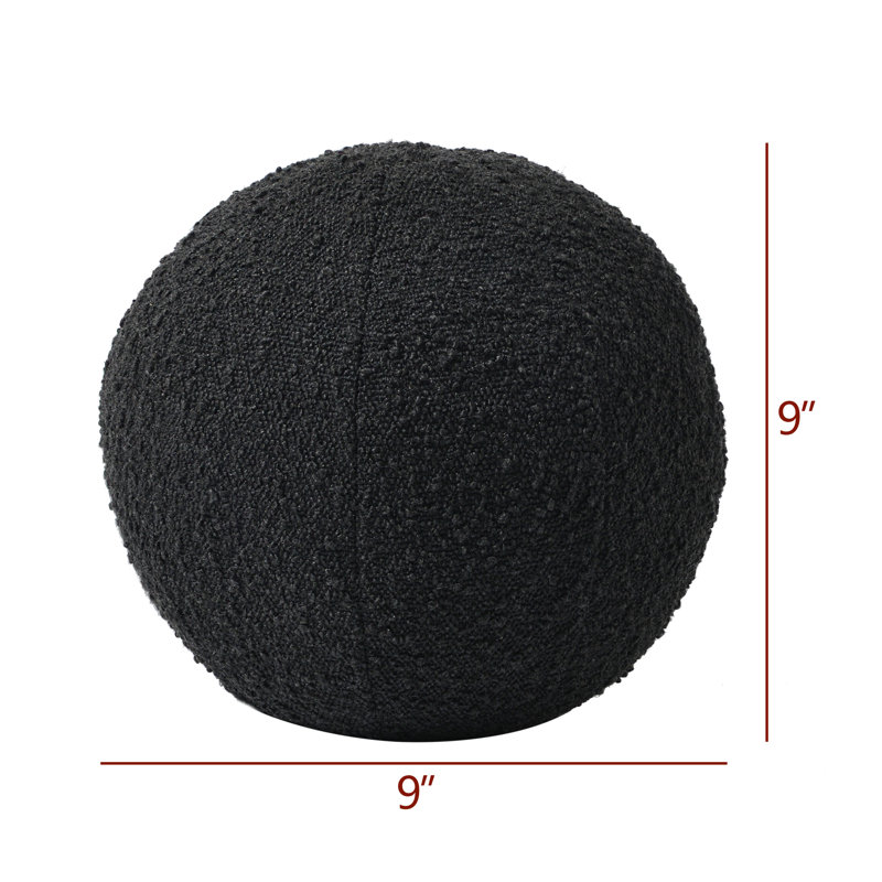 Detachable Reversible Throw Pillow, Black, 9"H x 9"W