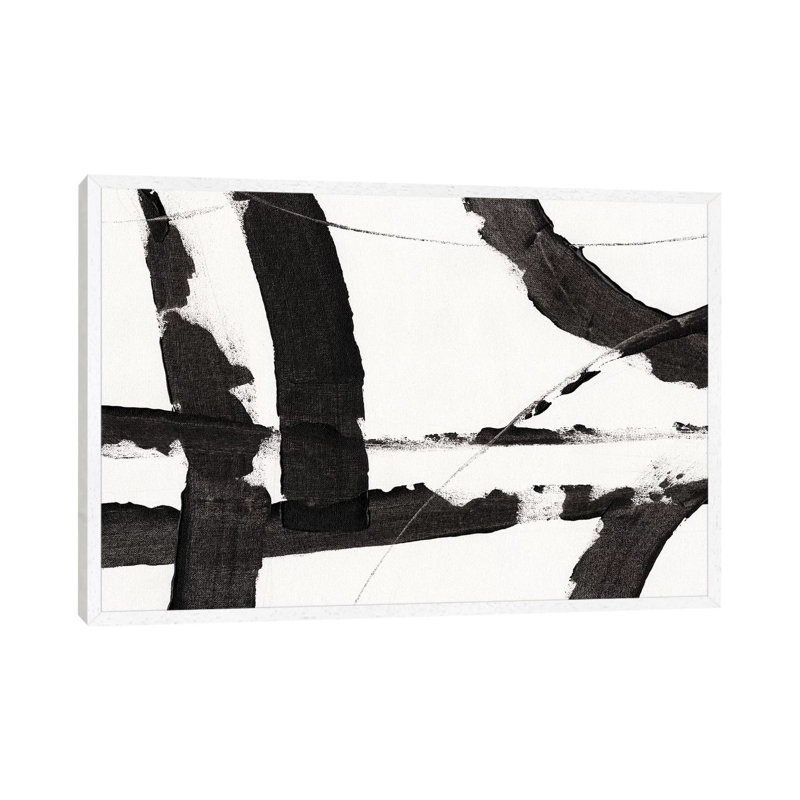 Obsidian Harmony I, 66.04 cm H x 45.72 cm W, White Floater Framed