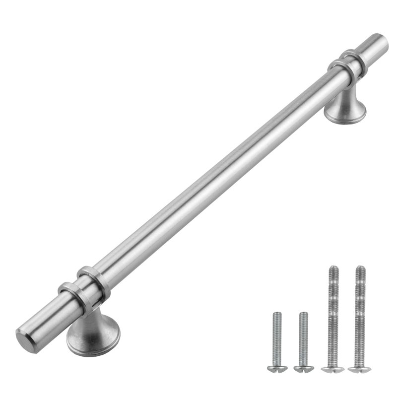 Poignée barre 7 1/2 po, Nickel brossé