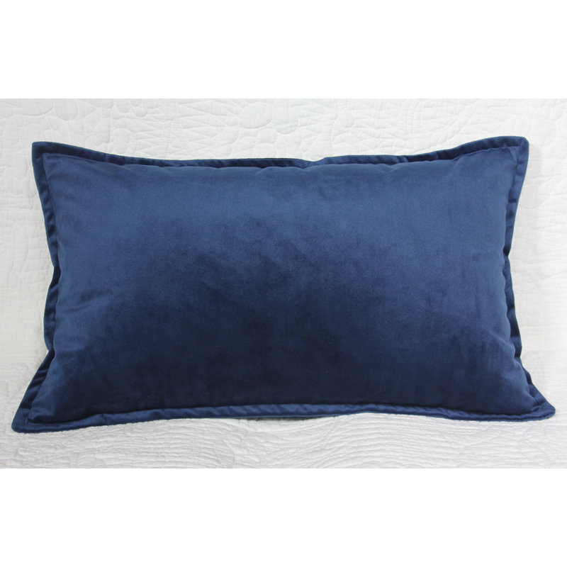 Rectangular Velvet Pillow Covers, Navy, Rectangular 14"H x 20"W