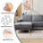 2-Piece 84" Upholstered L Shape Sectional Sofa-2121807423