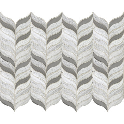 10.75 in. x 12 in. Novelty Glossy Marble Tile