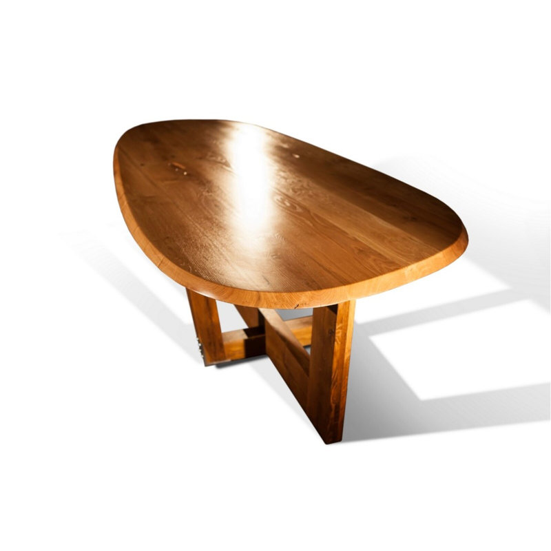Oak Oval Solid Wood Dining Table