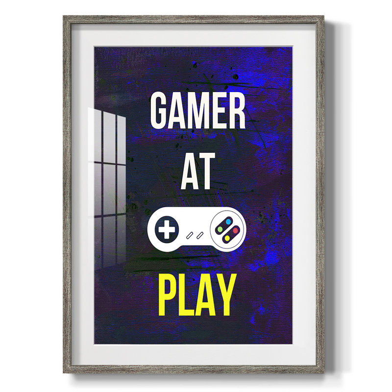 Gamer at Play VI -Framed Print