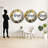 Packan Yellow And Grey Patterns In Artistic Fusion - Boho Mosaic Decorative Wall Mirror, Yellow Large Round Mirror, Printed Metal Art-762906208