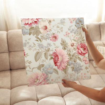 Fleurs florales, reproduction d'art non encadrée