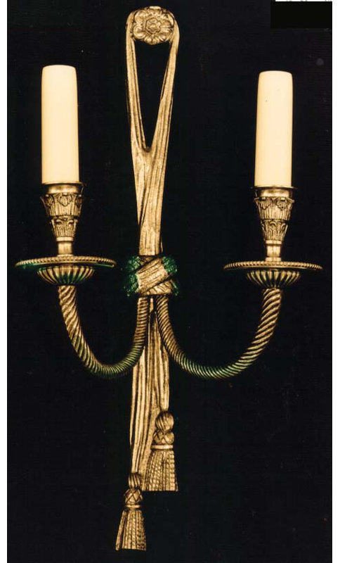 Cowie Candle Wall Light, French Gold